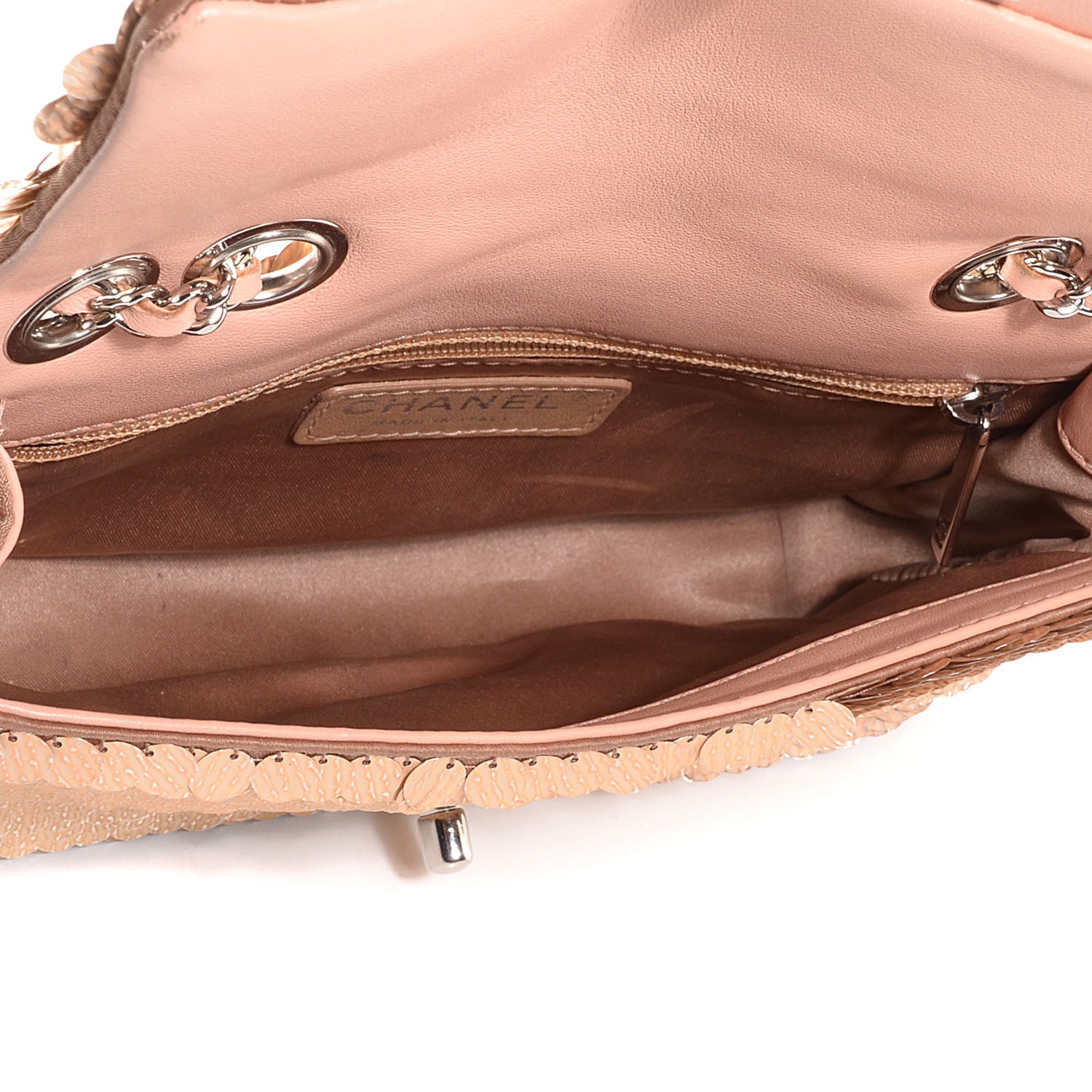 Chanel Sequin Paillette Small Flap Light Red 5 of 8