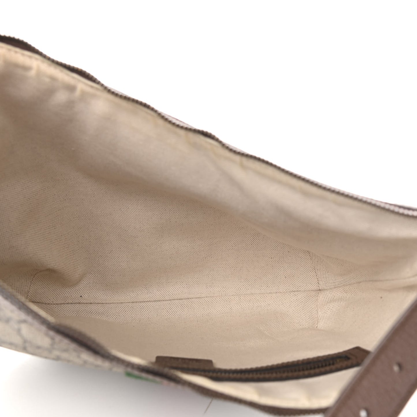 GG Supreme Monogram Web Small Ophidia Half Moon Hobo Brown