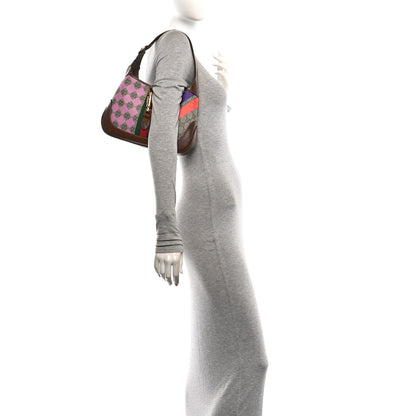 Gucci GG Supreme Monogram Azalea Calfskin Print Web Small Jackie 1961 Hobo Multicolor 2 of 10