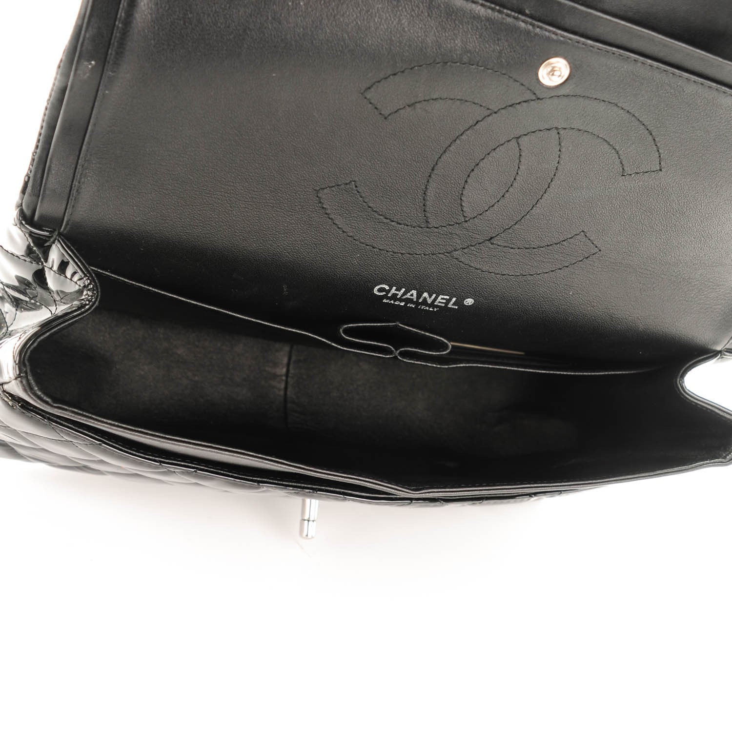 Chanel Patent Quilted Jumbo Double Flap Black 5 of 7