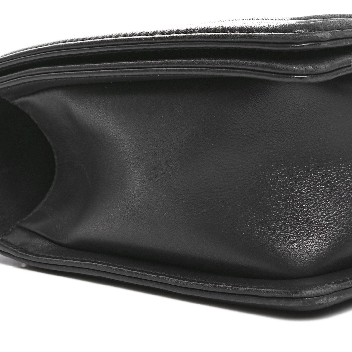 Lambskin Chevron Quilted New Medium Boy Flap Dark Navy Blue