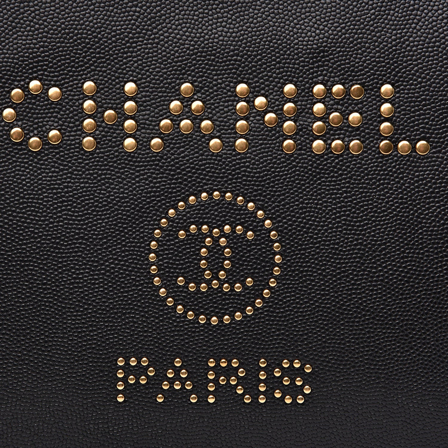 Chanel Caviar Studded Medium Deauville Pouch Black 8 of 11