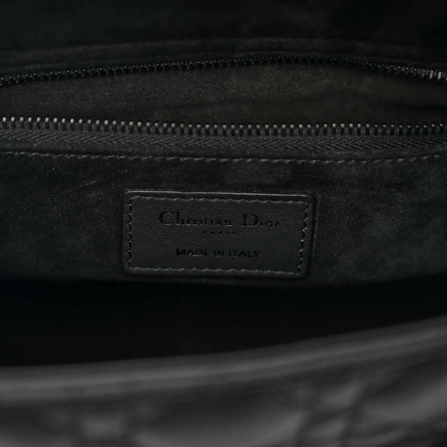 Ultra Matte Calfskin Cannage Medium Lady Dior Black