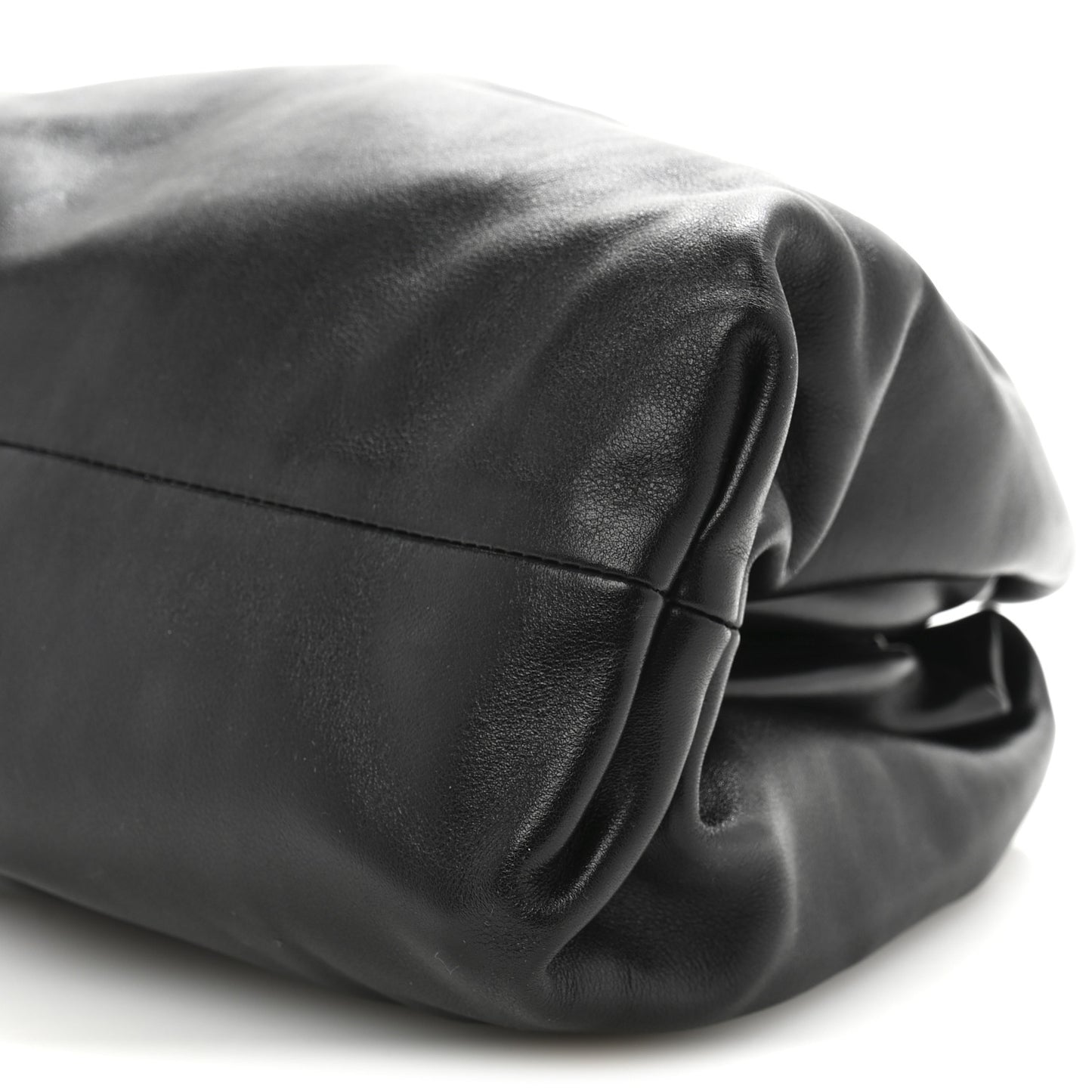 Smooth Butter Calf The Pouch Oversized Clutch Black