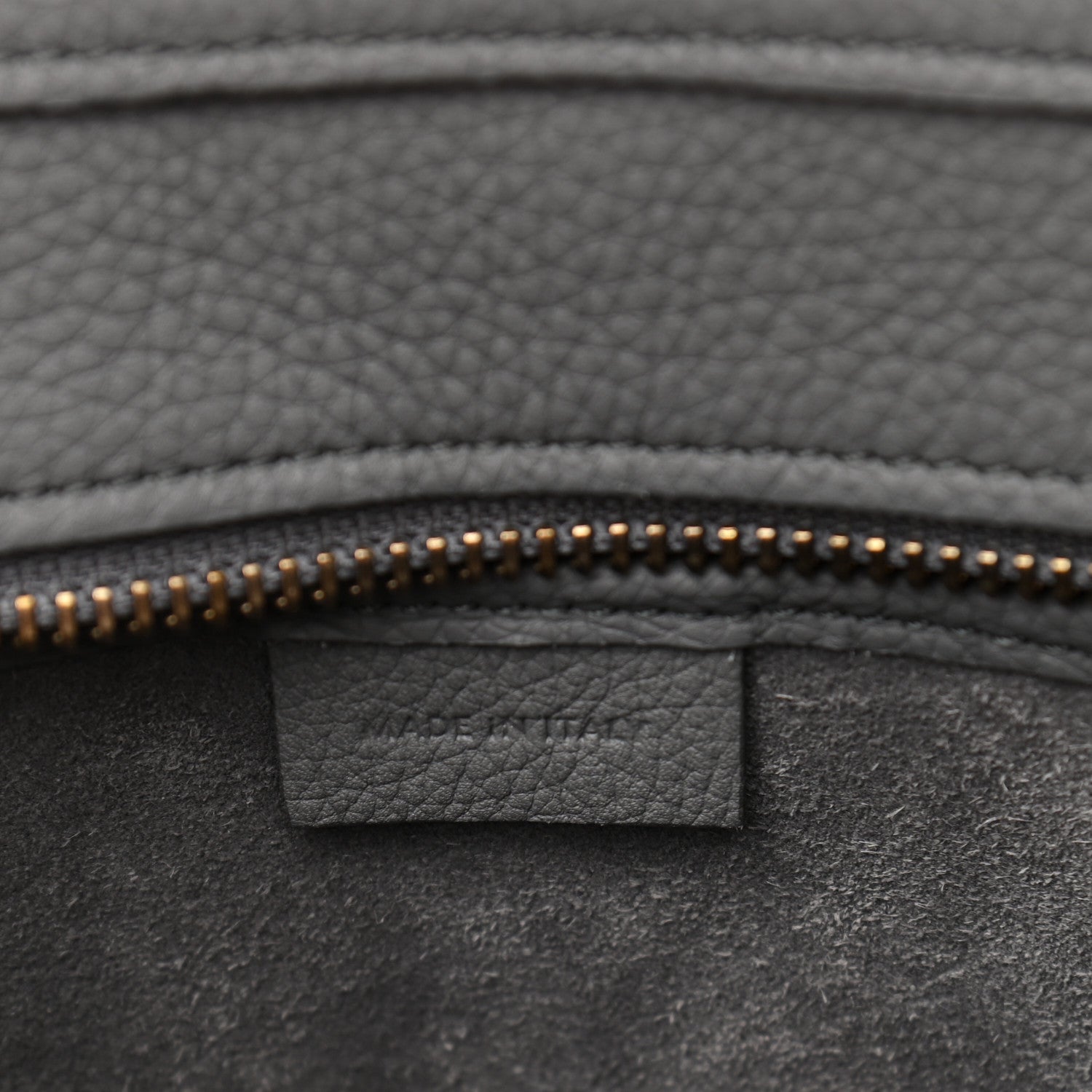 Celine Drummed Calfskin Nano Luggage Kohl 7 of 13