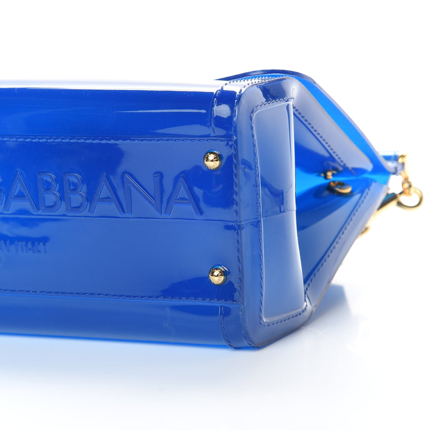 Dolce & Gabbana Rubber Semi Transparent Miss Sicily Satchel Blue 11 of 11