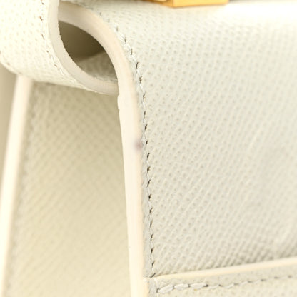 Christian Dior Grained Calfskin 30 Montaigne Flap Bag White 11 of 12