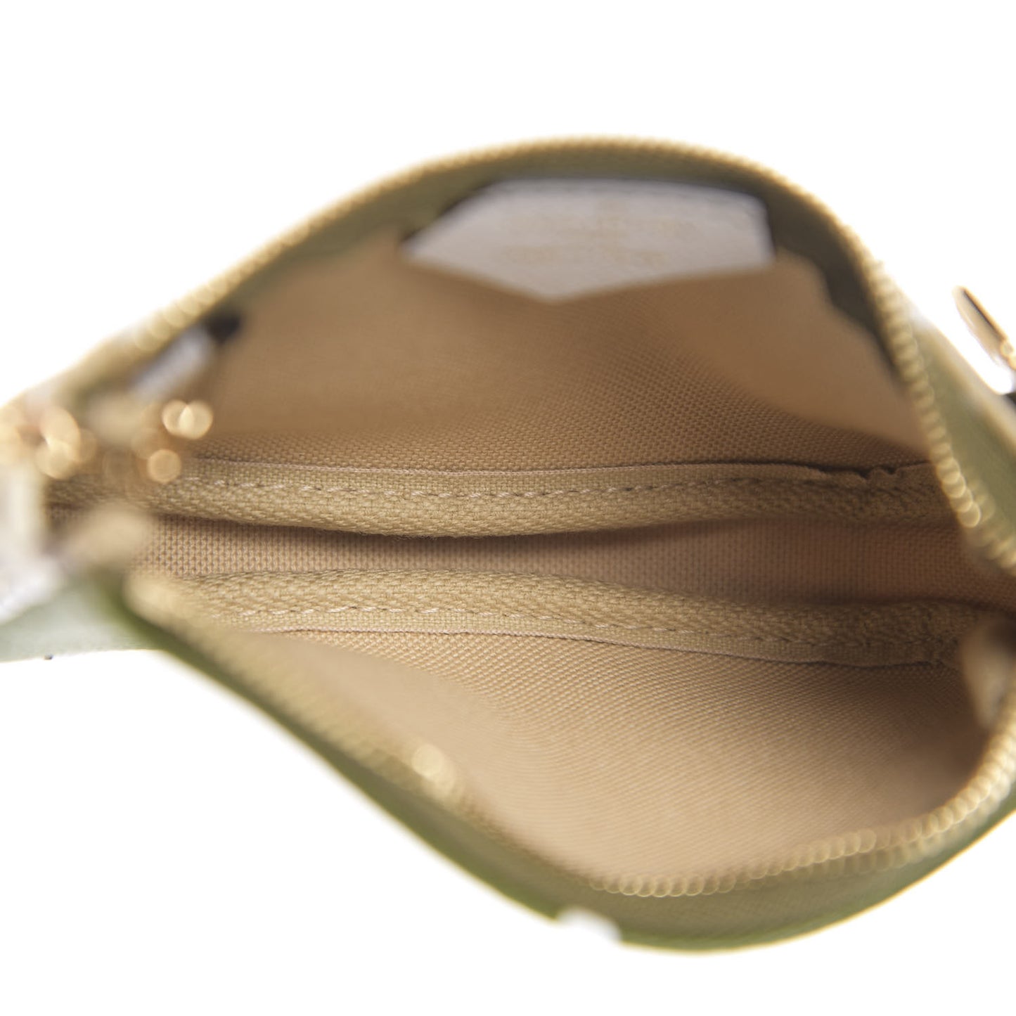 Monogram Giant Micro Pochette Accessories Kaki White
