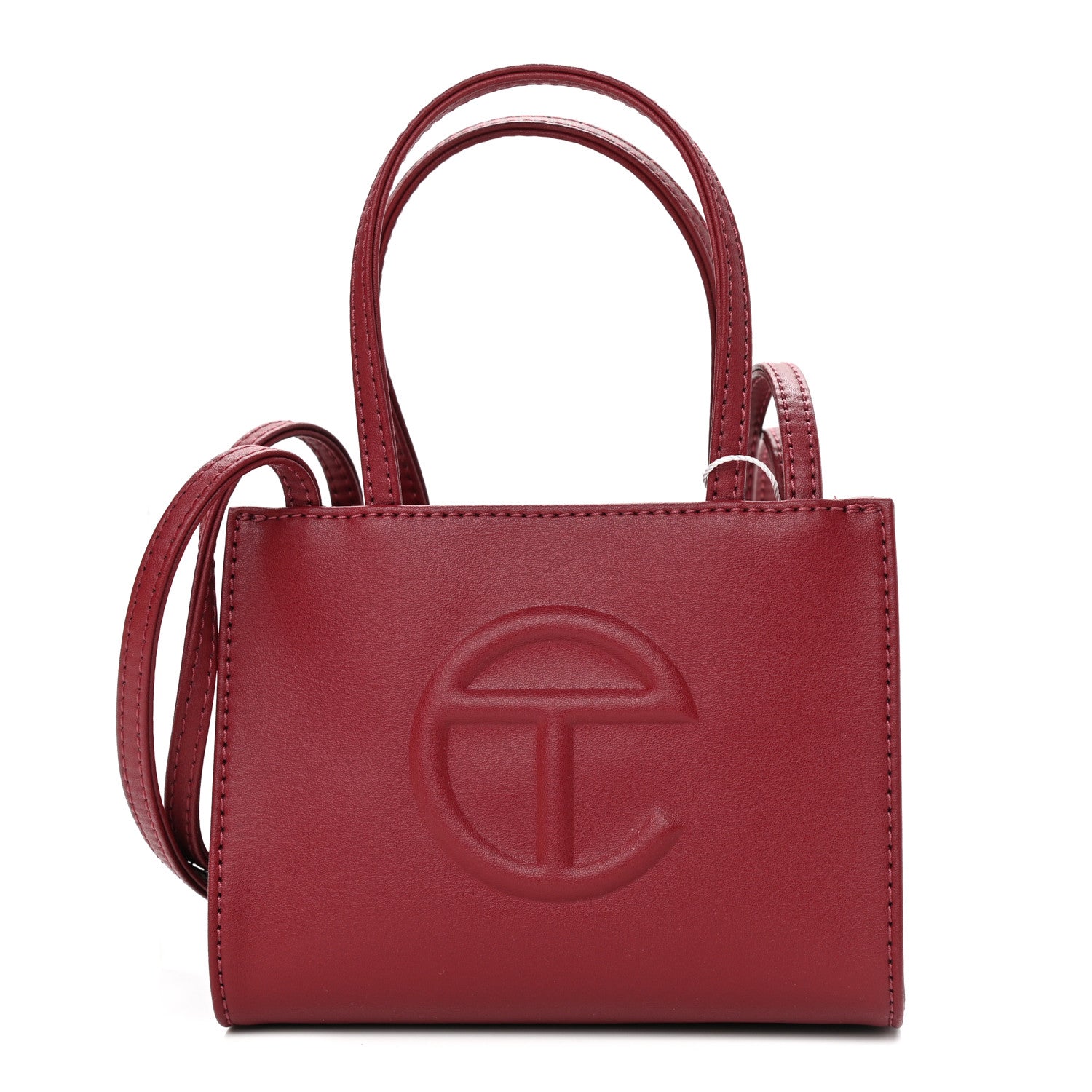 product image of Telfar Vegan Leather Small Shopping Bag Oxblood FASHIONPHILE