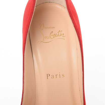 Christian Louboutin Veau Velours Pigalle Follies 100 Pumps 36 Flamenco 7 of 8