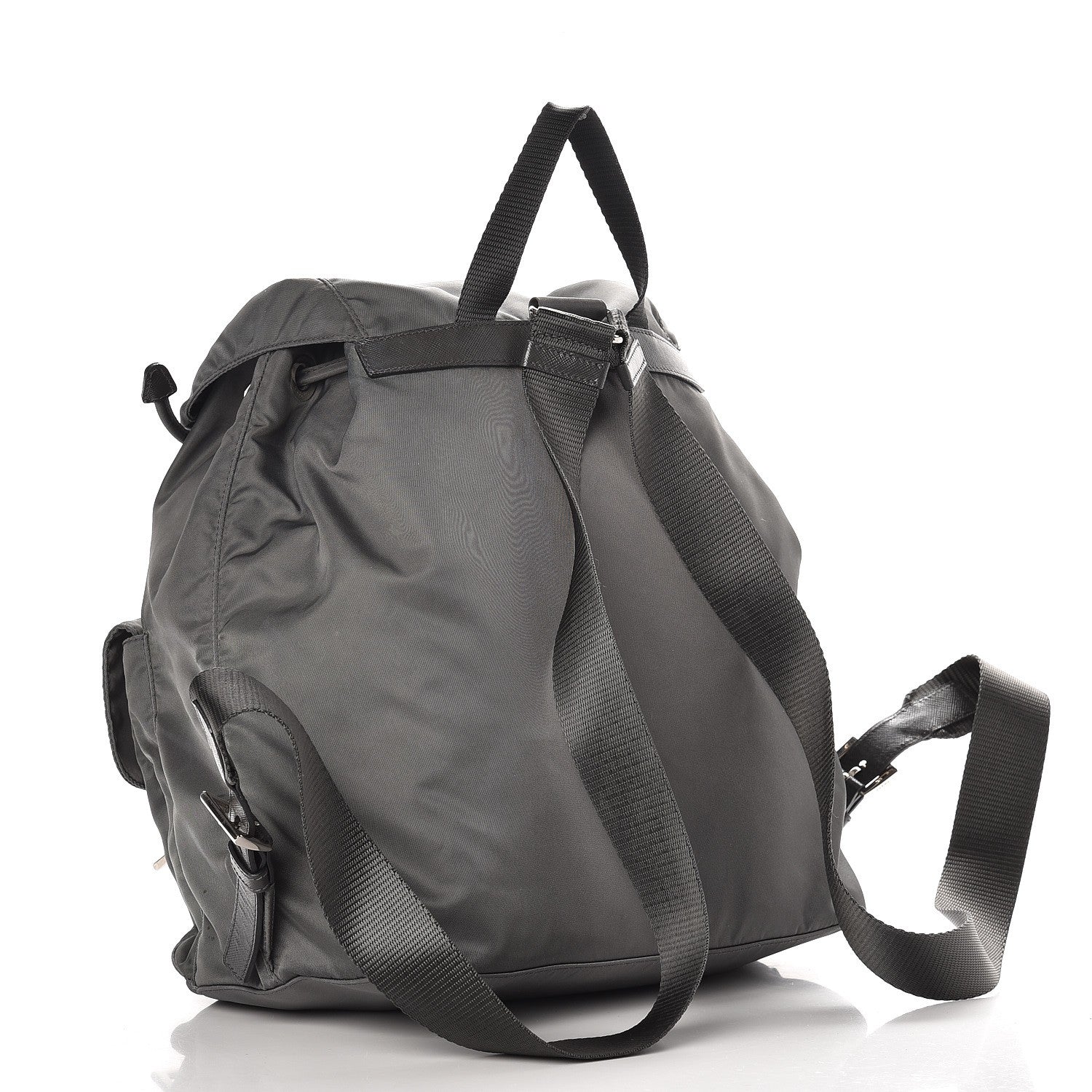 Prada Tessuto Nylon Saffiano Vela Backpack Grey 3 of 8