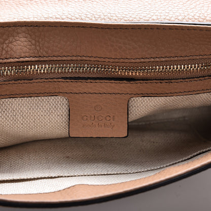 Gucci Pebbled Calfskin Medium Soho Flap Crossbody Camelia 6 of 8