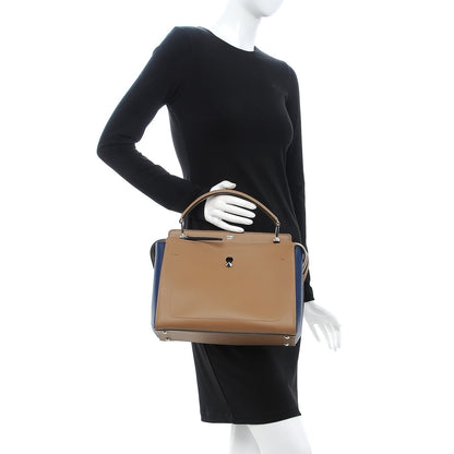 Fendi Vitello Baltico DotCom Satchel Sand Blueberry 3 of 10