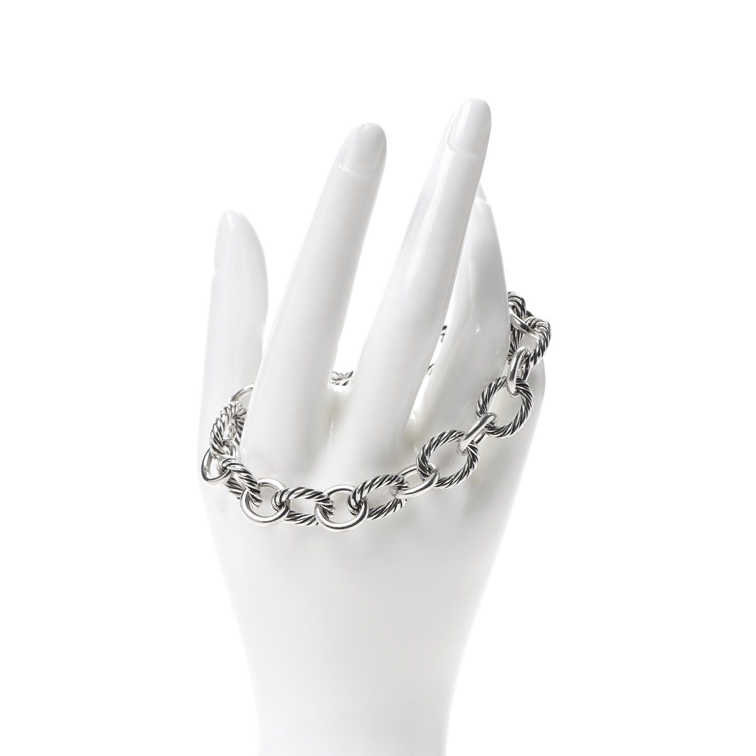 David Yurman Sterling Silver 12mm Large Oval Link Bracelet 2 of 4