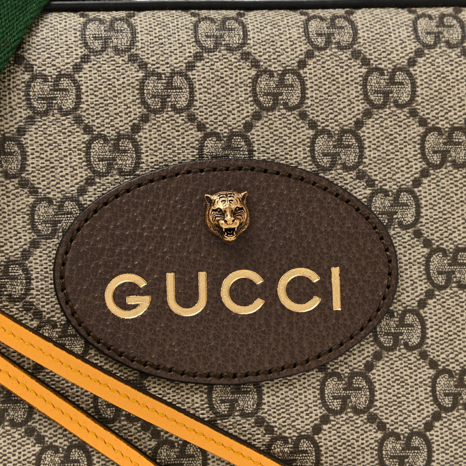Gucci GG Supreme Monogram Web Neo Vintage Shoulder Bag Beige New Acero Crop 8 of 10