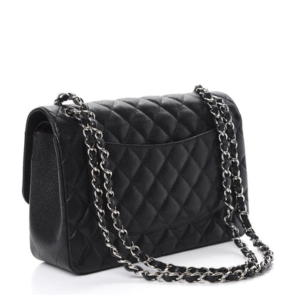 Chanel Caviar Quilted Jumbo Double Flap Black 3 of 10