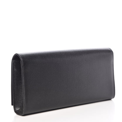 Saint Laurent Grain De Poudre Monogram Cassandre Clutch Black 3 of 9