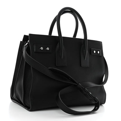 Saint Laurent Grained Calfskin Small Supple Sac De Jour Black 3 of 9