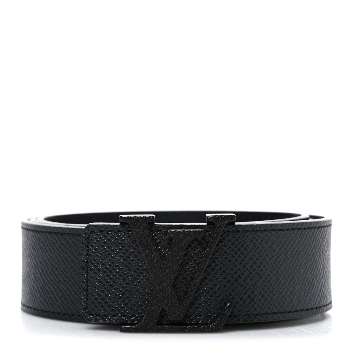 Louis Vuitton Taiga 35mm LV Initiales Belt 95 38 Black 1 of 7