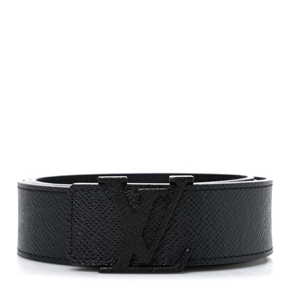 Louis Vuitton Taiga 35mm LV Initiales Belt 95 38 Black 1 of 7
