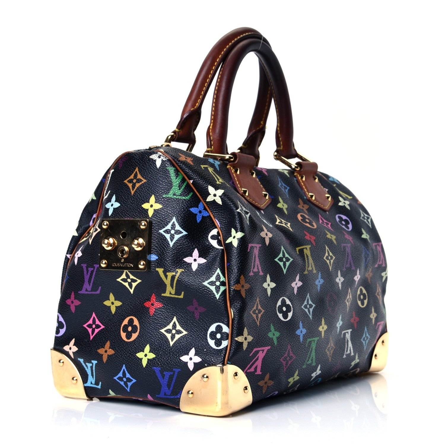 Louis Vuitton Monogram Multicolor Speedy 30 Black 2 of 4