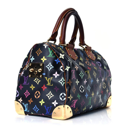 Louis Vuitton Monogram Multicolor Speedy 30 Black 2 of 4