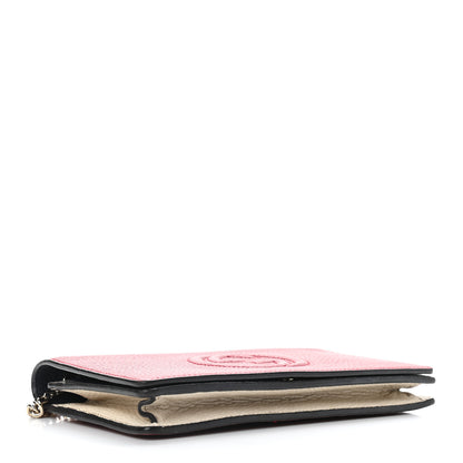 Gucci Dollar Calfskin Soho Wallet On Chain Hibiscus Red Mystic White Blue 3 of 10