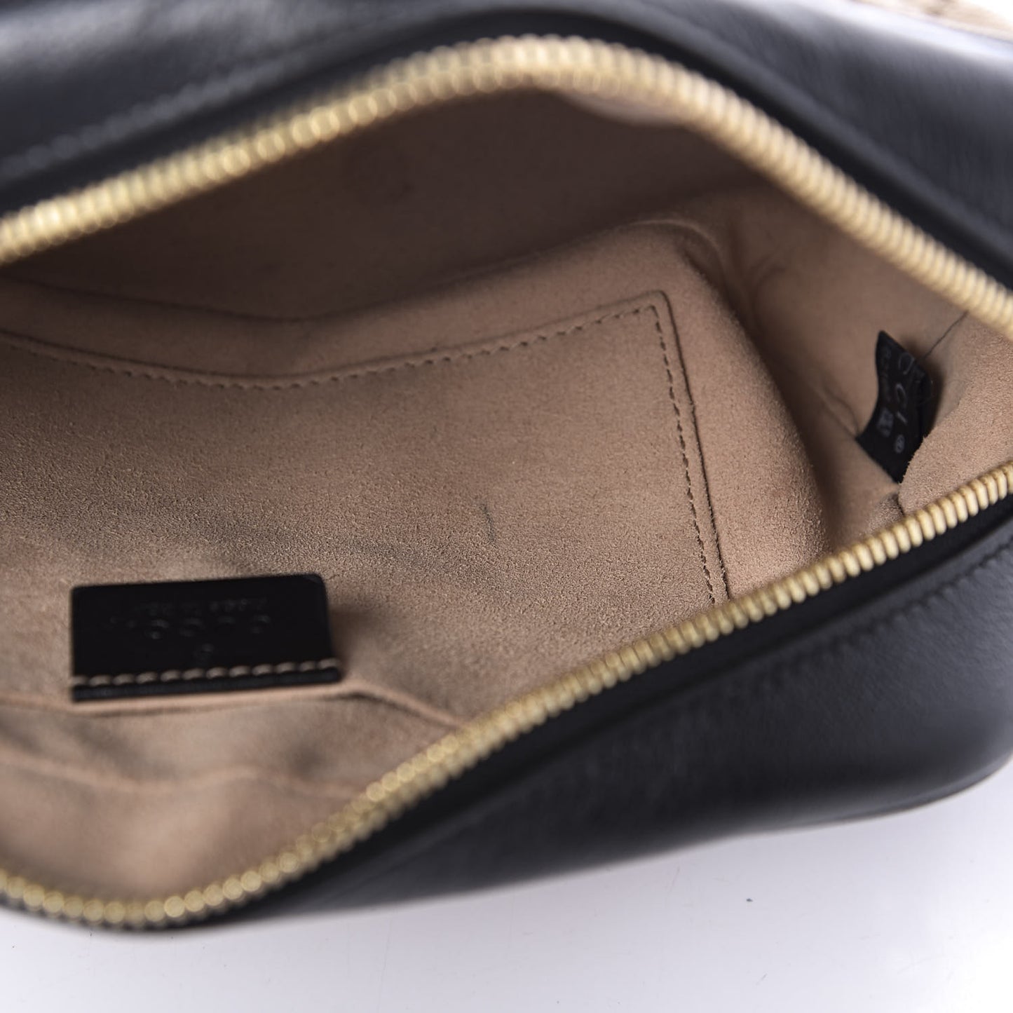 Monogram Matelasse Diagonal Small GG Marmont Chain Shoulder Bag Beige Black