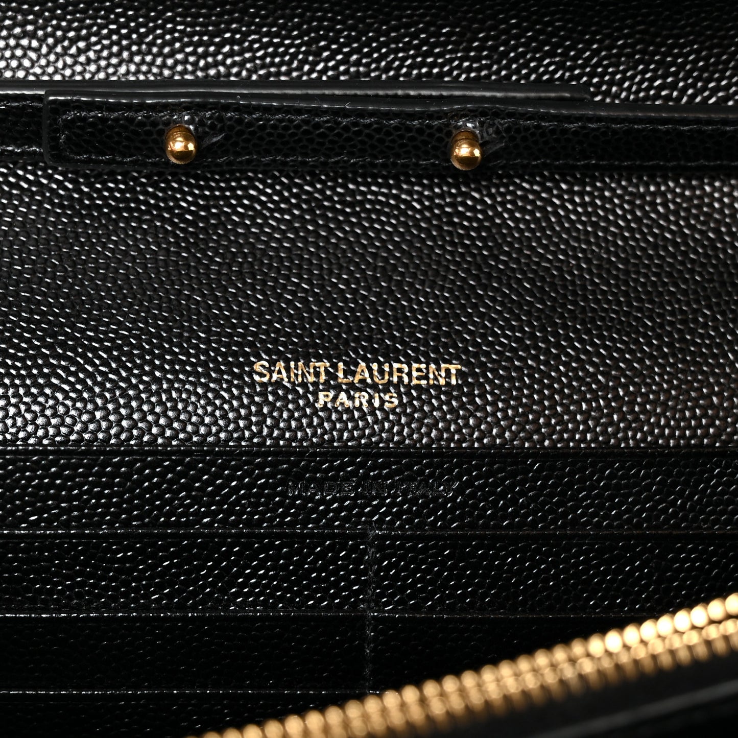 Grain De Poudre Matelasse Chevron Monogram Chain Wallet Black