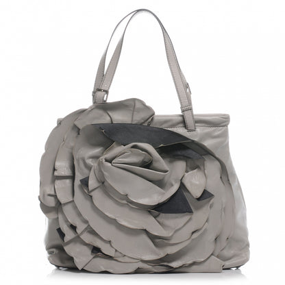 Valentino Garavani Leather Petale Hobo Grey 1 of 8