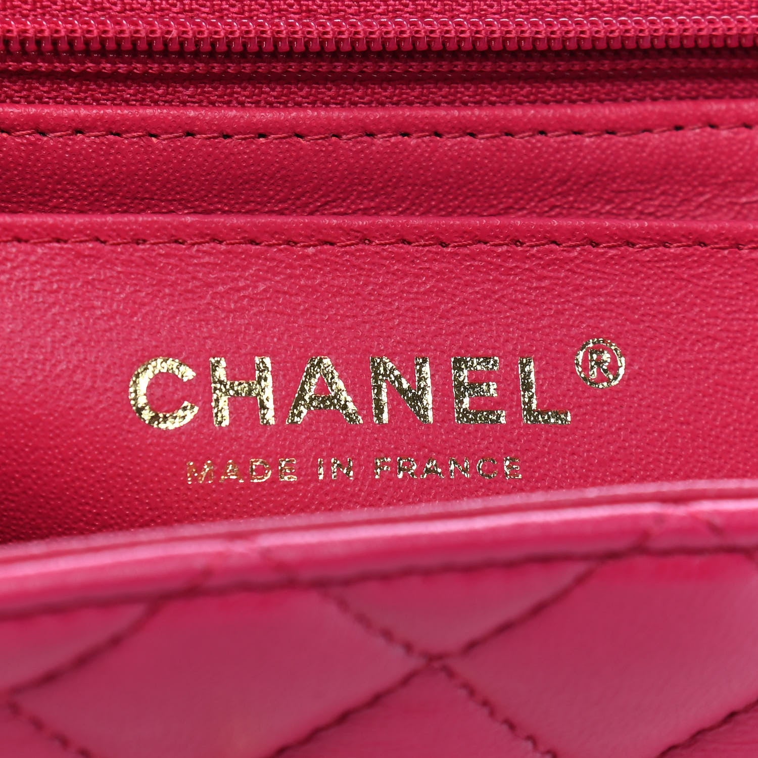 Chanel Lambskin Quilted Mini Top Handle Rectangular Flap Dark Pink 6 of 9