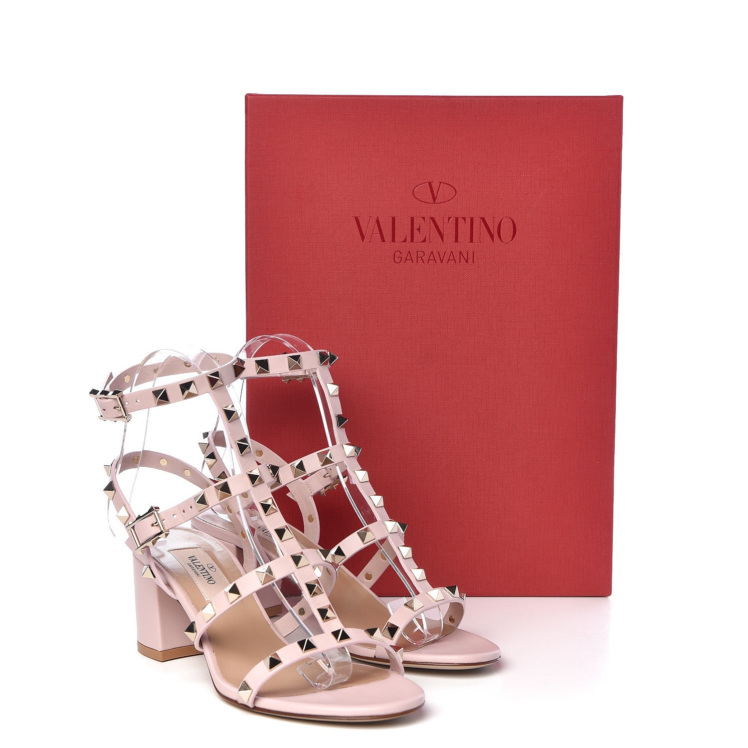 Valentino Garavani Calfskin Rockstud 60mm City Sandals 35 Water Rose 8 of 8