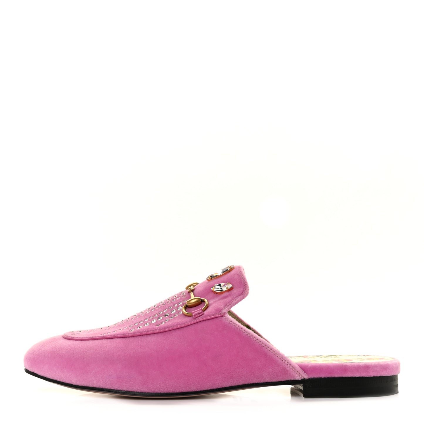 Velvet Marquise Crystals Womens Princetown Slippers 40 Malva Dark Malva