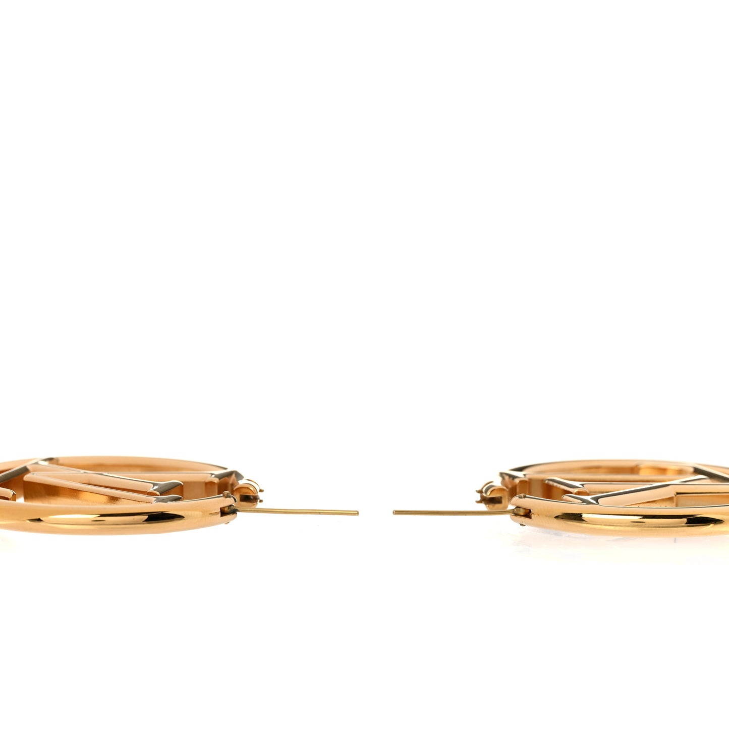 Metal Louise Hoop Earrings Gold