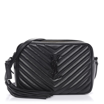 Saint Laurent Calfskin Matelasse Monogram Lou Camera Bag Black 1 of 11
