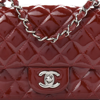 Chanel Patent Quilted Mini Square Flap Red 10 of 11
