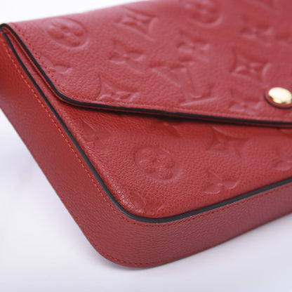 Louis Vuitton Empreinte Pochette Felicie Chain Wallet Scarlet 9 of 11
