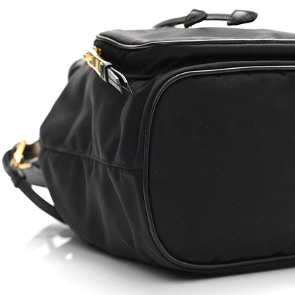 Prada Saffiano Tessuto Nylon Mini Bucket Crossbody Bag Black 9 of 11