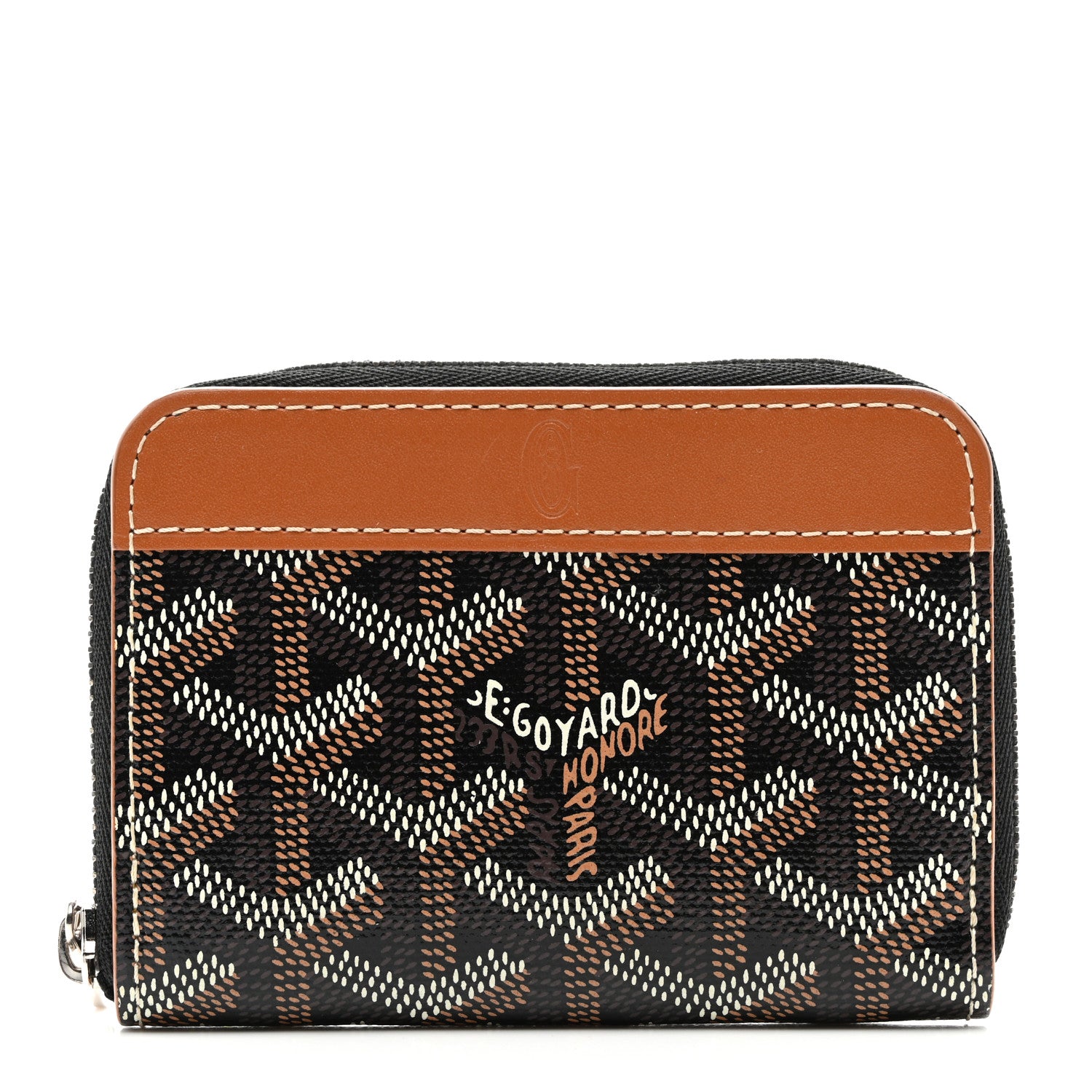 Goyard Goyardine Matignon PM Wallet Black Gold 1 of 7