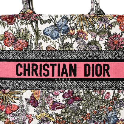 Christian Dior Canvas Embroidered Medium Mexico Millefiori Book Tote White Multicolor 8 of 10