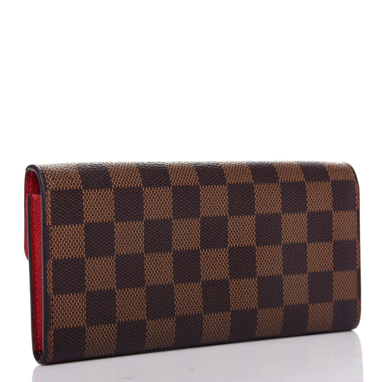 Damier Ebene Emilie Wallet Red