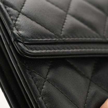 Chanel Lambskin Quilted CC Chic Gusset Wallet Black 13 of 18
