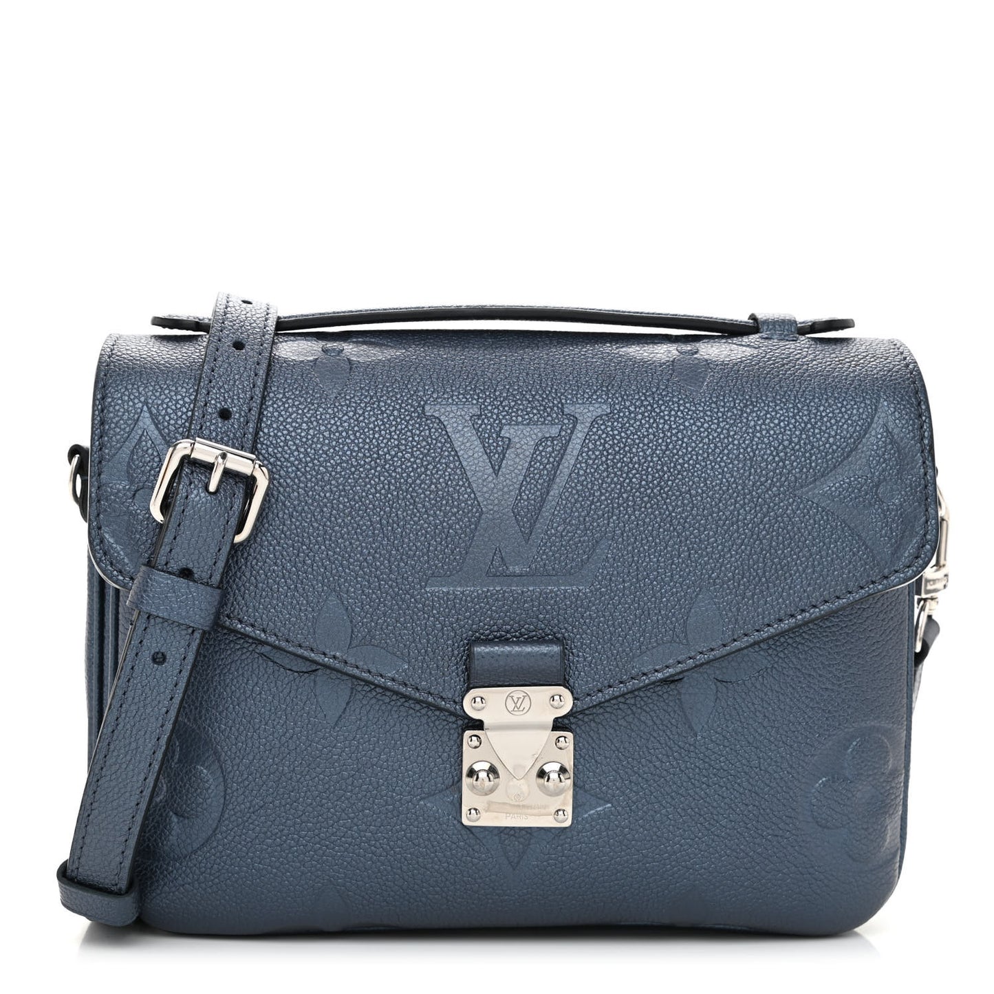Metallic Empreinte Monogram Giant Pochette Metis Navy Nacre