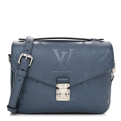 Louis Vuitton Metallic Empreinte Monogram Giant Pochette Metis Navy Nacre 1 of 7