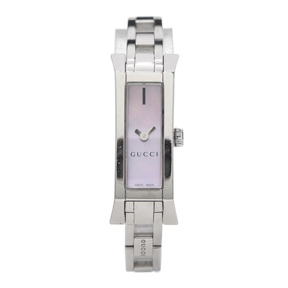 Gucci Stainless Steel Pink Mother of Pearl 14mm 110 G-Link Quartz Watch 1 of 7