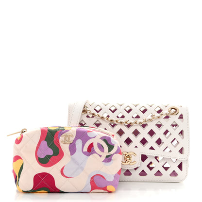 Chanel Lambskin Small Sea Through Flap White Multicolor 1 of 11