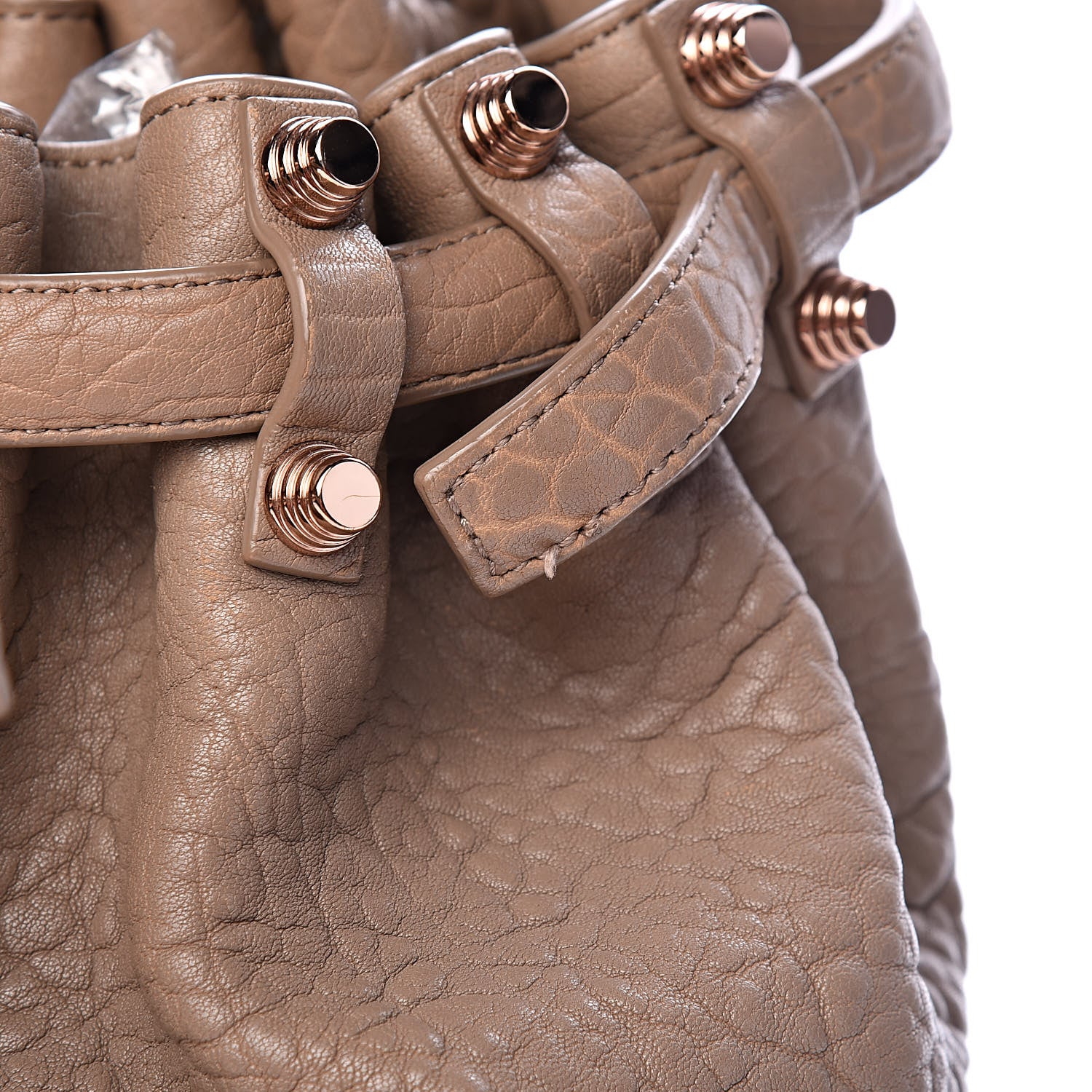 Alexander Wang Pebbled Lambskin Diego Bucket Bag Latte 8 of 17