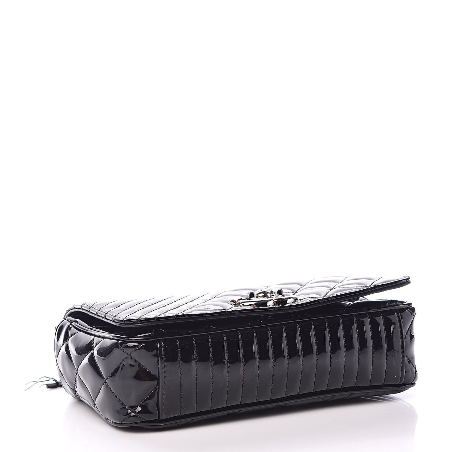 Patent Quilted Small Coco Boy Flap Black