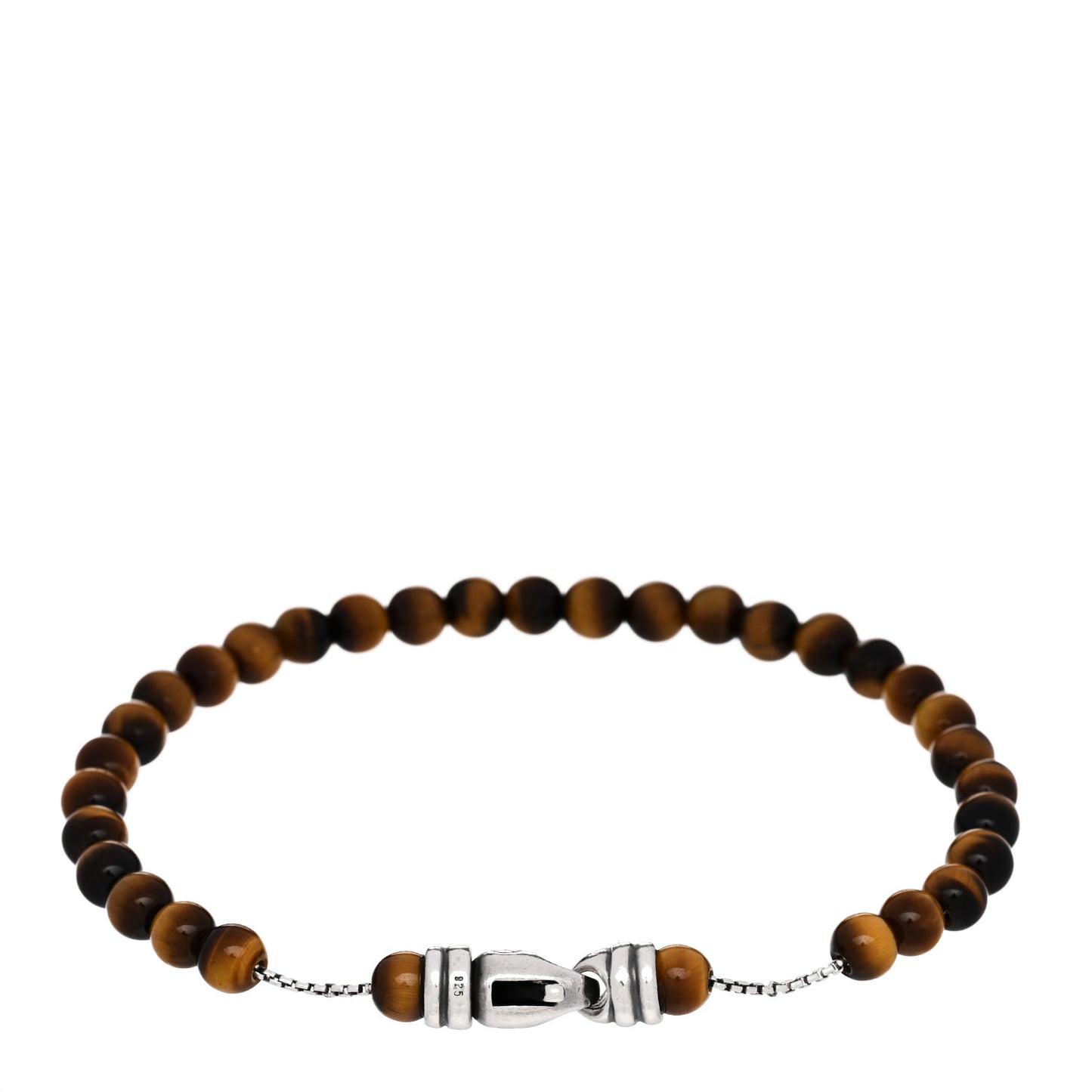 Sterling Silver Tiger Eye 6mm Spiritual Beads Bracelet