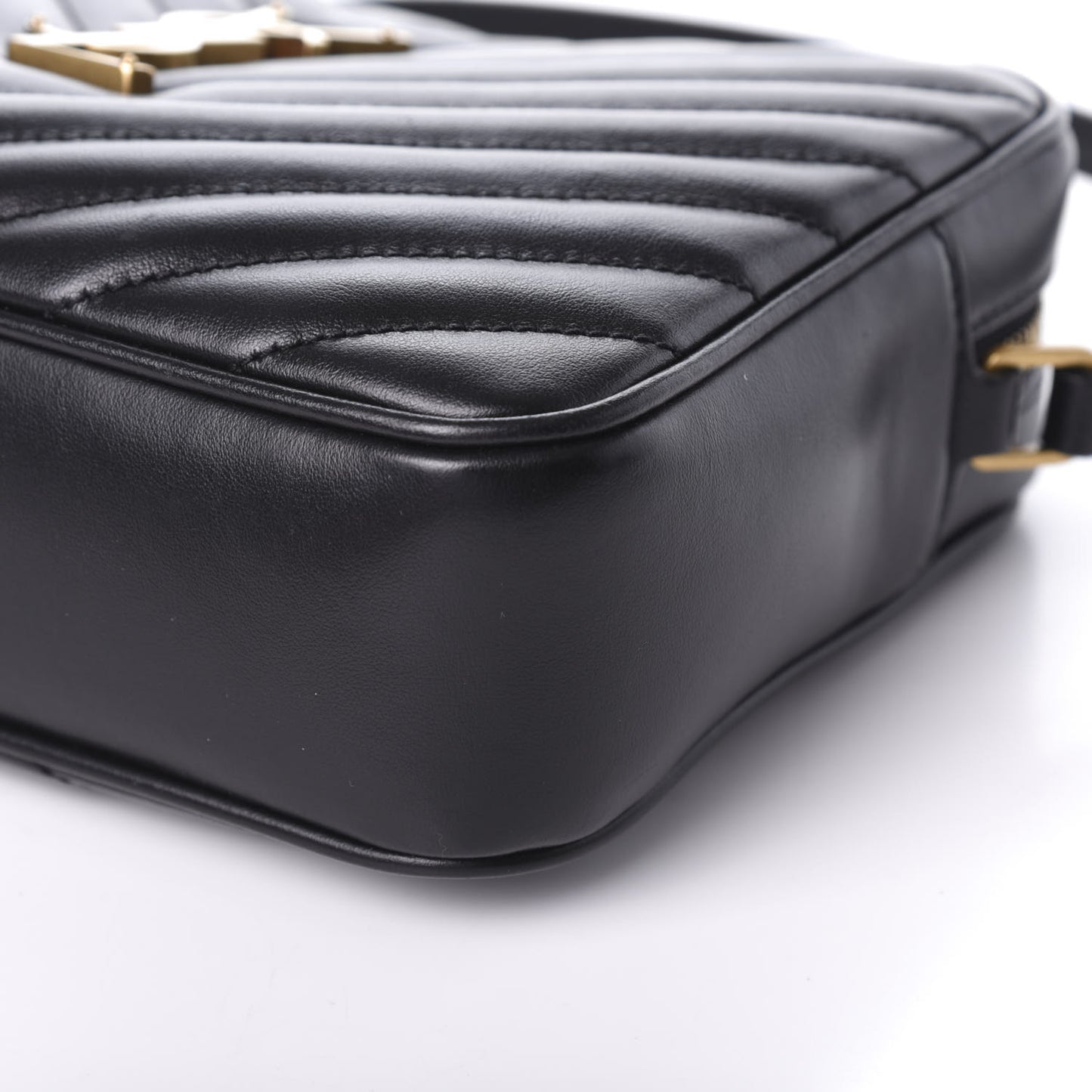 Calfskin Matelasse Monogram Lou Camera Bag Black